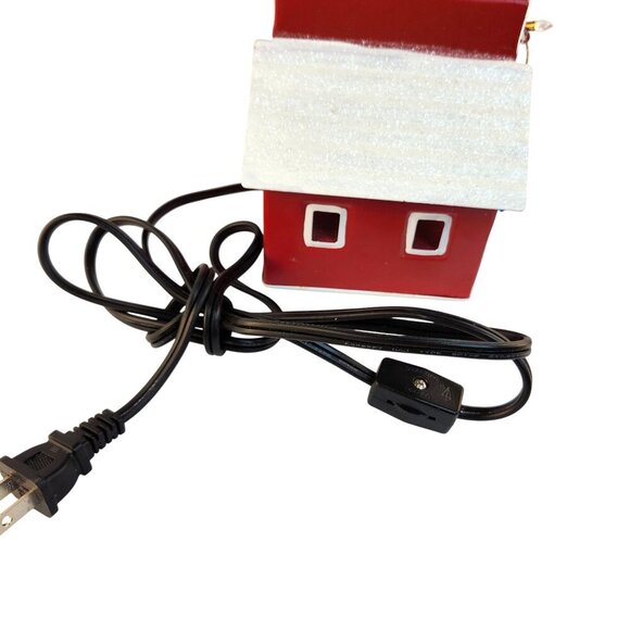 Scentsy Authentic Red Barn Wax Warmer With Light-Up Windows & Glittered Roof Des - Picture 2 of 12